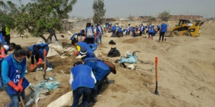 Perú. Más de 500 personas, entre niños y adultos, se beneficiaron con jornada de limpieza en Cajamarquilla